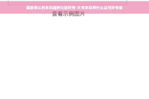 国家承认的本科哪种比较好考-大专本科考什么证书好考些