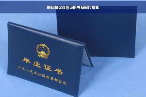 妇科初诊诊断证明书及图片概览