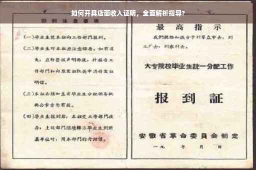如何开具店面收入证明，全面解析指导?