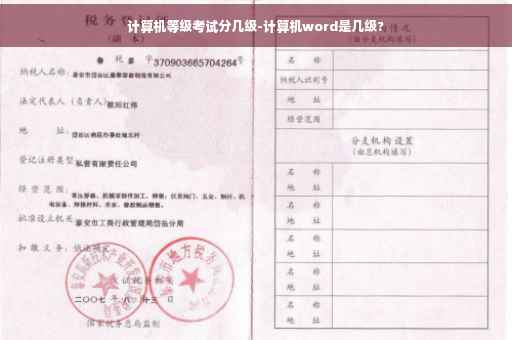 计算机等级考试分几级-计算机word是几级?