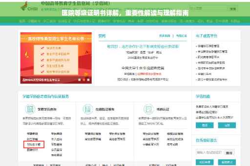 医院等级证明书详解，重要性解读与理解指南