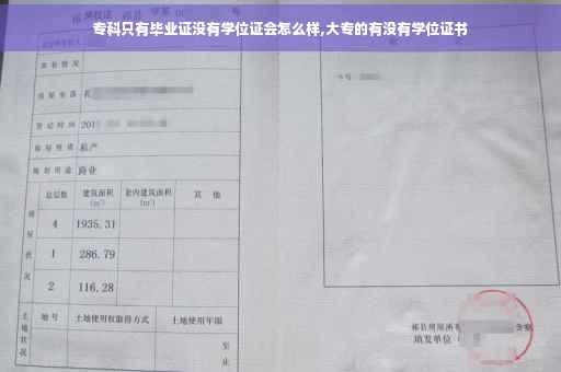 专科只有毕业证没有学位证会怎么样,大专的有没有学位证书
