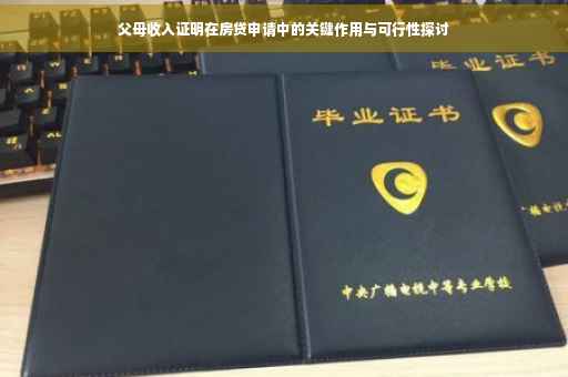 父母收入证明在房贷申请中的关键作用与可行性探讨