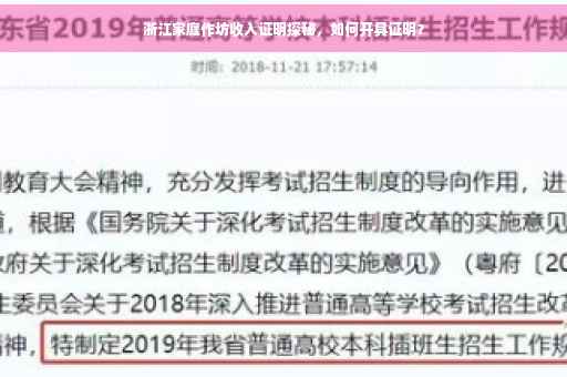 浙江家庭作坊收入证明探秘，如何开具证明？