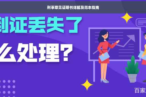 刑事意见证明书详解及范本指南