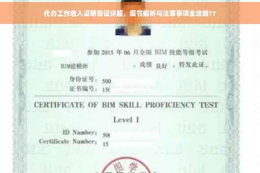 代办工作收入证明签证详解，细节解析与注意事项全攻略??