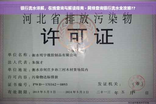 银行流水详解，在线查询与解读指南 - 网络查询银行流水全攻略??