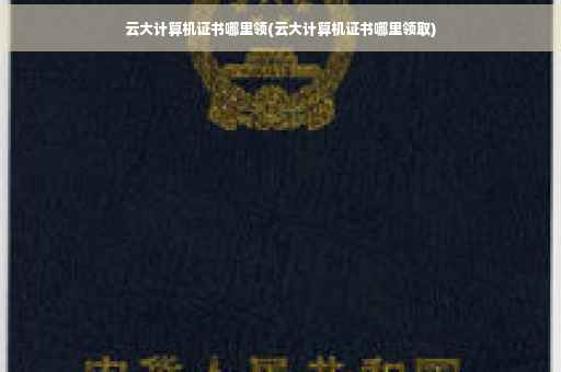 云大计算机证书哪里领(云大计算机证书哪里领取)