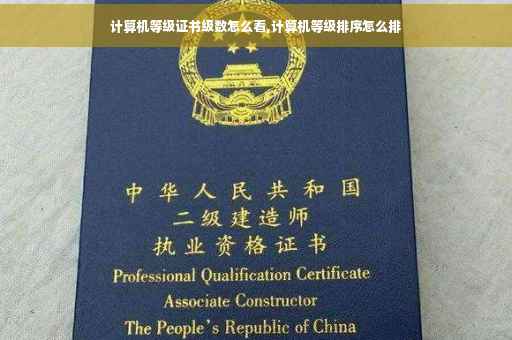 计算机等级证书级数怎么看,计算机等级排序怎么排