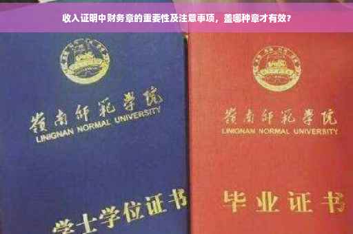 收入证明中财务章的重要性及注意事项，盖哪种章才有效？