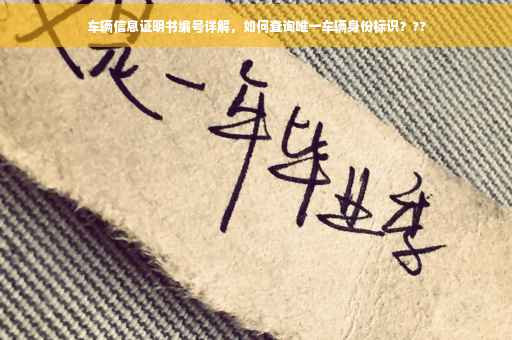 车辆信息证明书编号详解,如何查询唯一车辆身份标识??? 车辆信息证明书编号详解,如何查询唯一车辆身份标识???