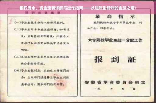 银行流水，资金流转详解与操作指南——从进账到转账的金融之道?
