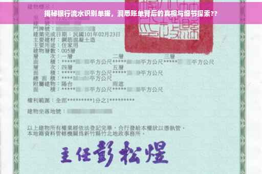 揭秘银行流水识别单据，洞悉账单背后的真相与细节探索??