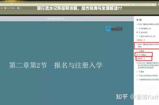银行流水记账报税详解，操作指南与全面解读??