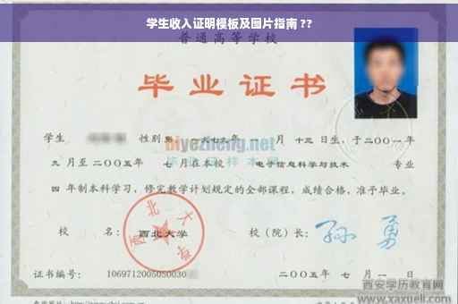 学生收入证明模板及图片指南 ??
