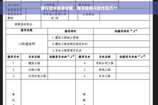 银行流水报表详解，撰写指南与操作技巧??