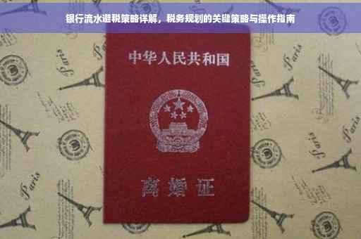 银行流水避税策略详解，税务规划的关键策略与操作指南