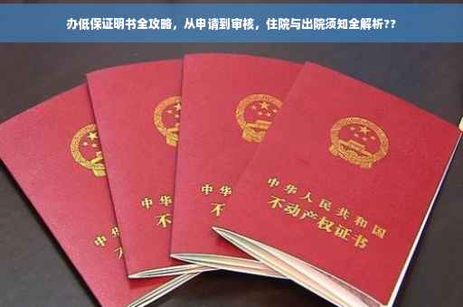 办低保证明书全攻略，从申请到审核，住院与出院须知全解析??