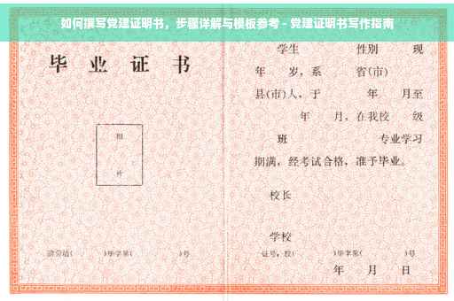 如何撰写党建证明书，步骤详解与模板参考 - 党建证明书写作指南