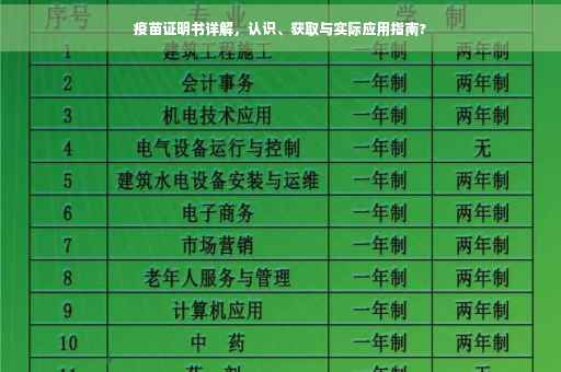 疫苗证明书详解，认识、获取与实际应用指南?