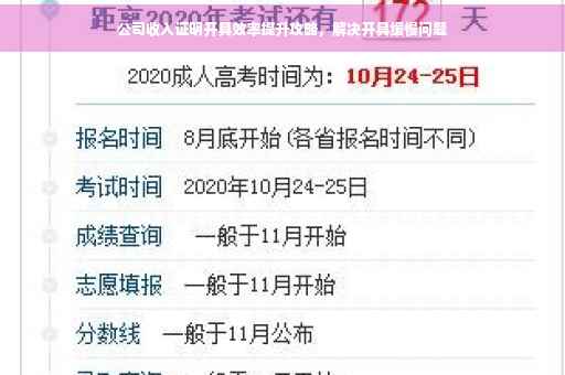 公司收入证明开具效率提升攻略，解决开具缓慢问题