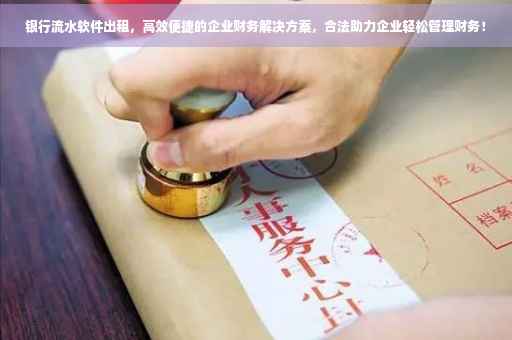 银行流水软件出租，高效便捷的企业财务解决方案，合法助力企业轻松管理财务！