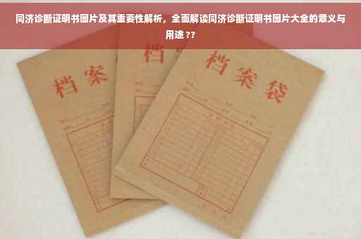 同济诊断证明书图片及其重要性解析，全面解读同济诊断证明书图片大全的意义与用途 ??