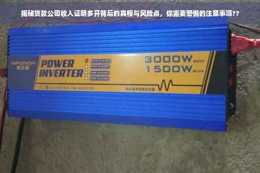 揭秘贷款公司收入证明多开背后的真相与风险点，你需要警惕的注意事项??