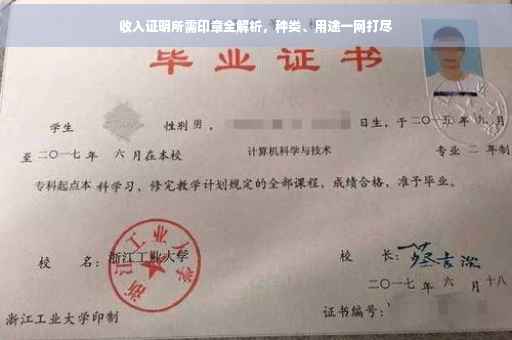 收入证明所需印章全解析，种类、用途一网打尽