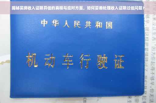 揭秘买房收入证明开低的真相与应对方案，如何妥善处理收入证明过低问题？