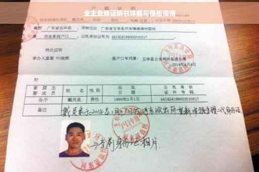 业主业绩证明书详解与模板指南