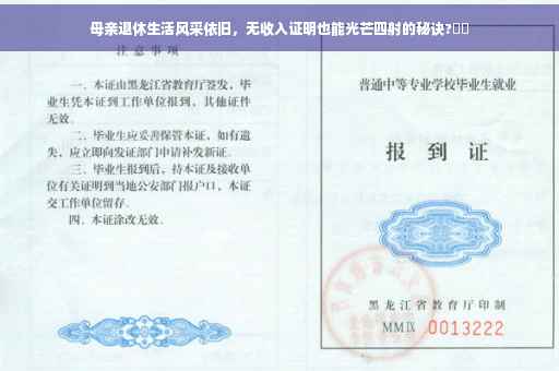 母亲退休生活风采依旧，无收入证明也能光芒四射的秘诀?⚡️