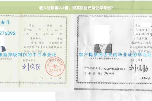 收入证明要2.2倍，现实挑战还是公平考量？