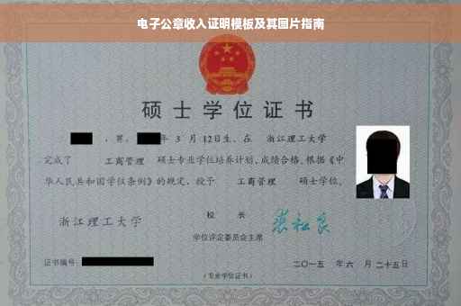电子公章收入证明模板及其图片指南