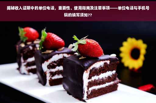 揭秘收入证明中的单位电话，重要性、使用指南及注意事项——单位电话与手机号码的填写须知??