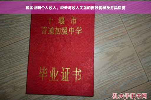 税金证明个人收入，税务与收入关系的微妙揭秘及开具指南
