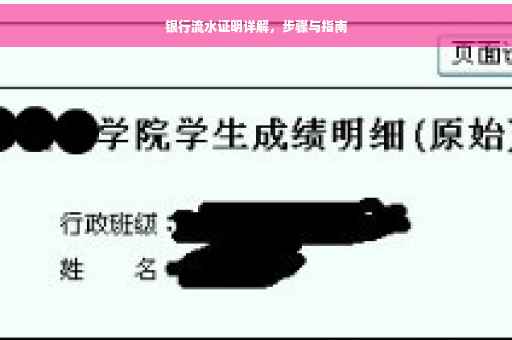 银行流水证明详解，步骤与指南