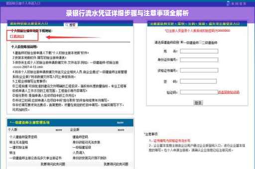录银行流水凭证详细步骤与注意事项全解析