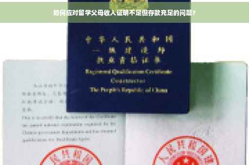 如何应对留学父母收入证明不足但存款充足的问题？