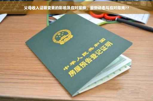 父母收入证明变更的影响及应对策略，最新动态与应对指南??