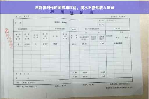 自媒体时代的困惑与挑战，流水不断却收入难证