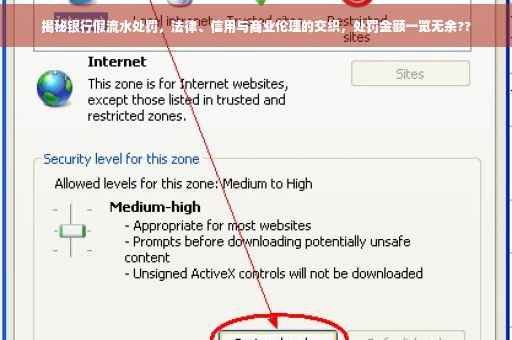 揭秘银行假流水处罚，法律、信用与商业伦理的交织，处罚金额一览无余??