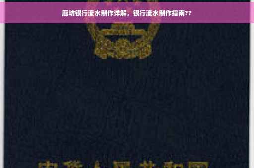 廊坊银行流水制作详解，银行流水制作指南??