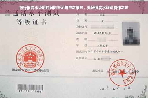 银行假流水证明的风险警示与应对策略，揭秘假流水证明制作之道