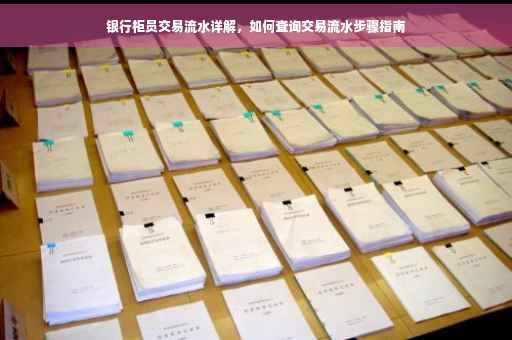 银行柜员交易流水详解，如何查询交易流水步骤指南