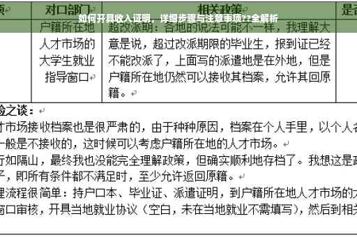 如何开具收入证明，详细步骤与注意事项??全解析