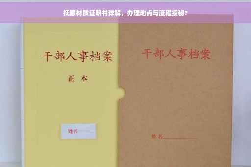 抚顺材质证明书详解，办理地点与流程探秘?