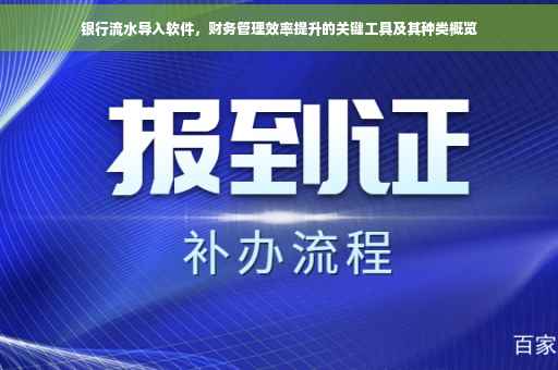 银行流水导入软件，财务管理效率提升的关键工具及其种类概览