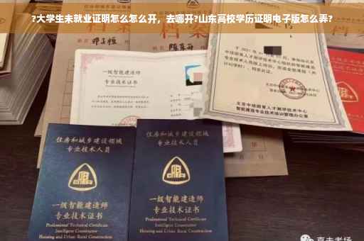 ?大学生未就业证明怎么怎么开，去哪开?山东高校学历证明电子版怎么弄?