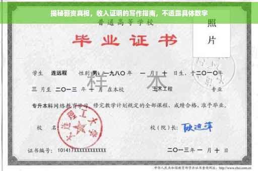 揭秘薪资真相，收入证明的写作指南，不透露具体数字